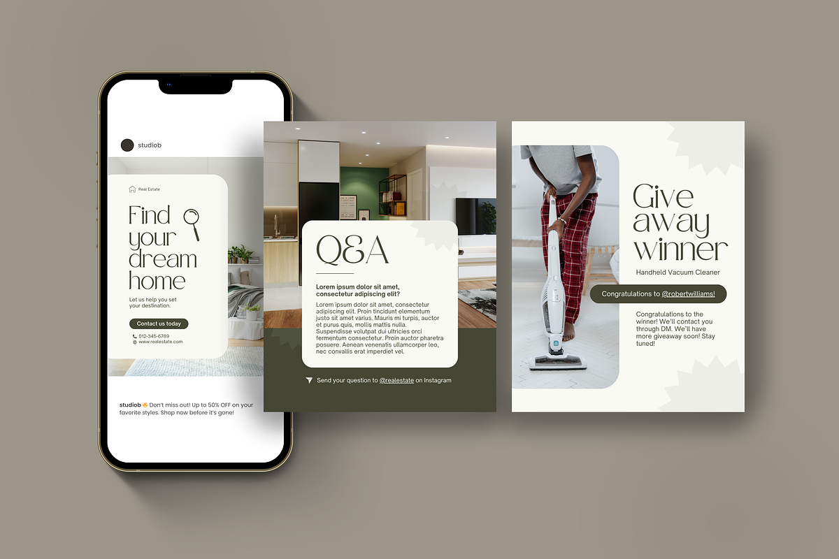 Real Estate Instagram Canva, a Social Media Template by Studio B | Canva Template (Photo 10 of 10)