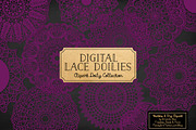 Plum Lace Clipart Doilies, an Illustration by Amanda Ilkov (Thumbnail 2 of 4)