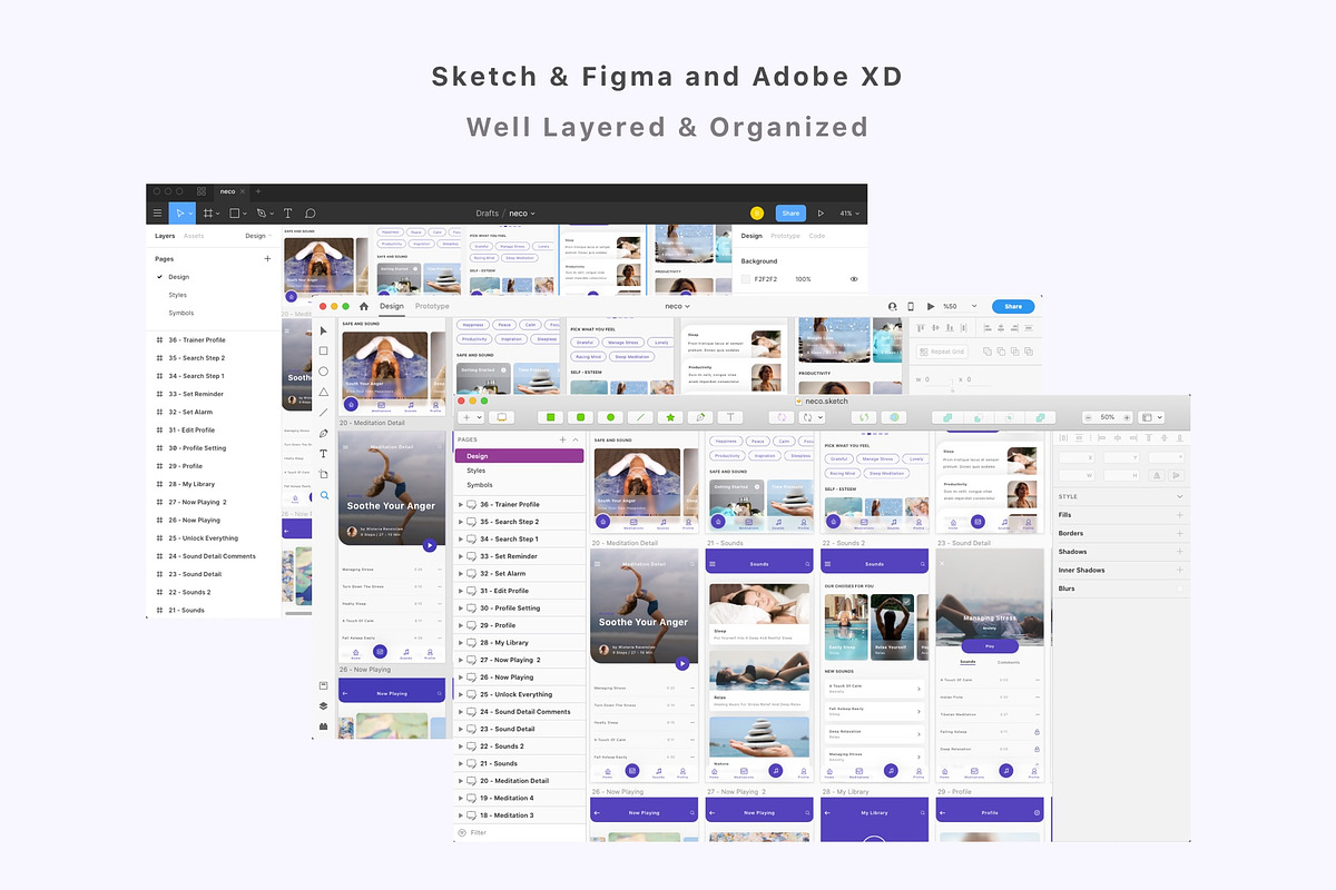 Meditation & ASMR App Ui Kit, an UI Kit Template by Betush (Photo 5 of 6)