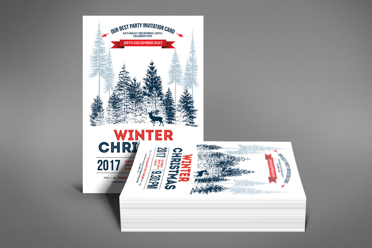 Minimal Christmas Winter Flyer, a Flyer Template by graphicforest (Photo 4 of 4)