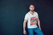 Men's T-Shirt Mock-Up, a Shirt Mockup by Freeman Studio (Thumbnail 19 of 20)