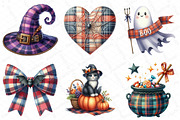 Watercolor Plaid Halloween Clipart, an Illustration by DreamPrint404 (Thumbnail 5 of 6)