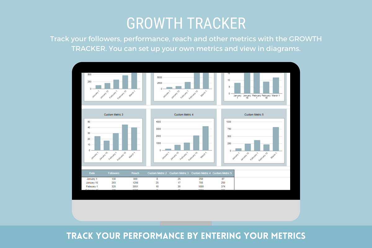 Instagram Planner Google Sheets, a Marketing Template by SunshineStudioBoutique (Photo 6 of 9)
