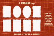 Stripe Wave Dot Tile Retro patterns, a Pattern Graphic by Yuliya Derbisheva (Thumbnail 10 of 13)