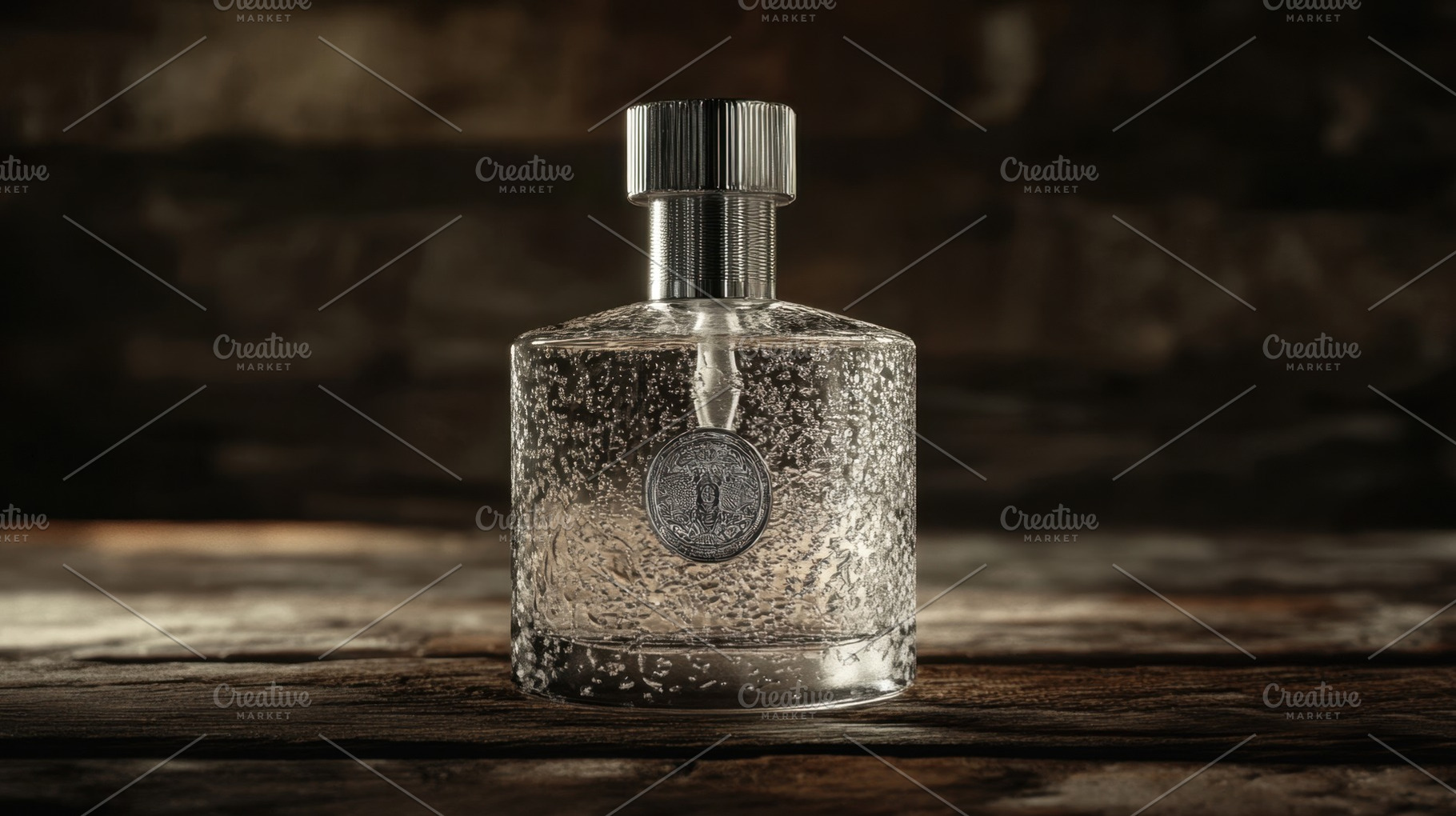 Silver-detailed glass bottle, a Photo by Beautiful things