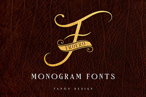 Froero Monogram font, Luxury Logo