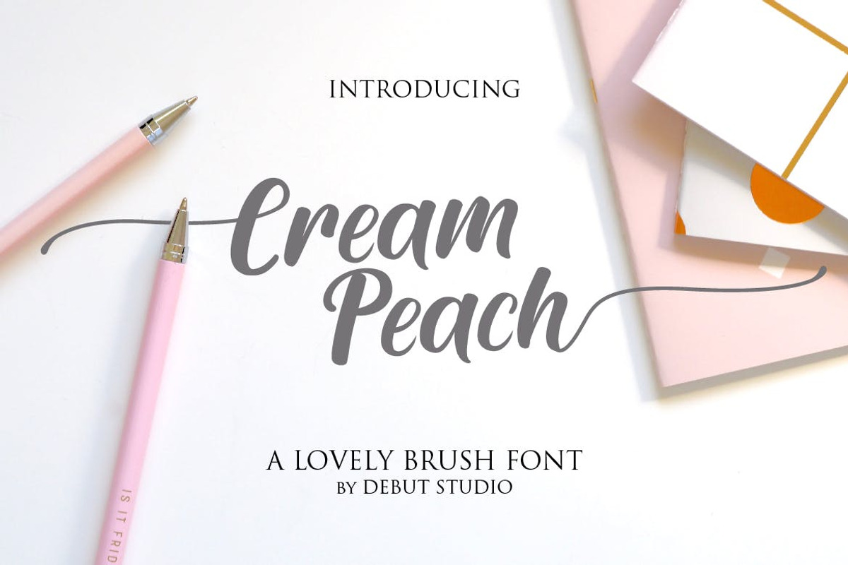 Cream Peach Brush Font