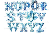 Cold Winter Alphabet Clipart, a Decorative Illustration by GlamArtZhanna (Thumbnail 3 of 5)