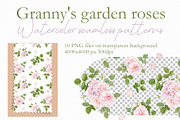 Pink Rose Pattern & Illustration, a Pattern Graphic by NataliArkushArt (Thumbnail 2 of 15)