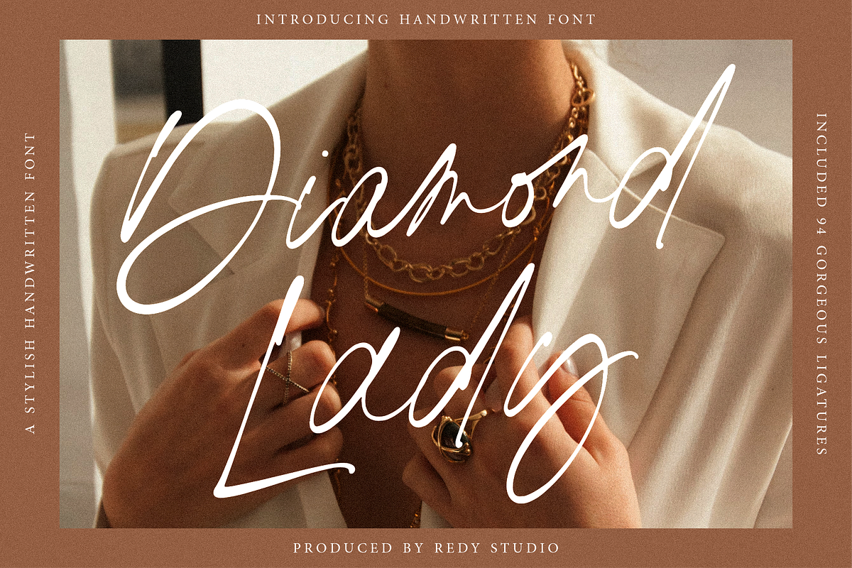 Diamond Lady – Handwritten Font, a Script Font by RedyStudio (Photo 1 of 10)