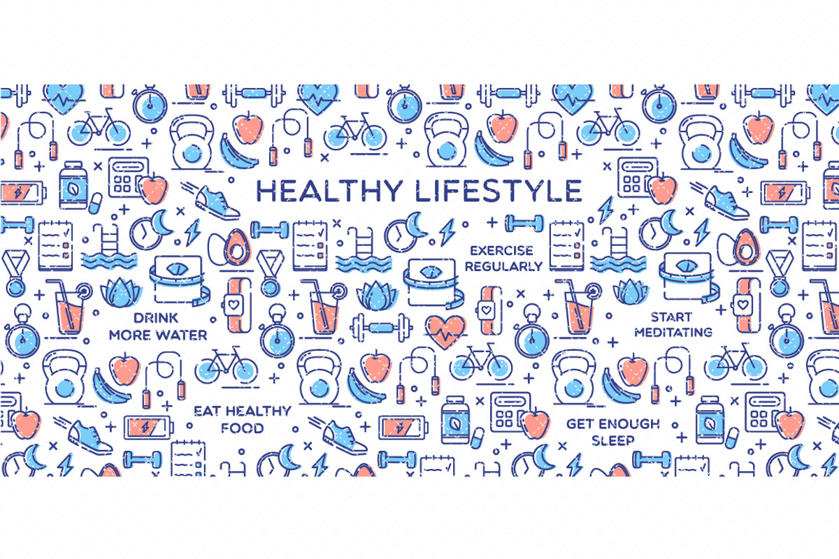 Healthy Lifestyle Illustration, a Food Illustration by introwiz1 (Photo 3 of 3)