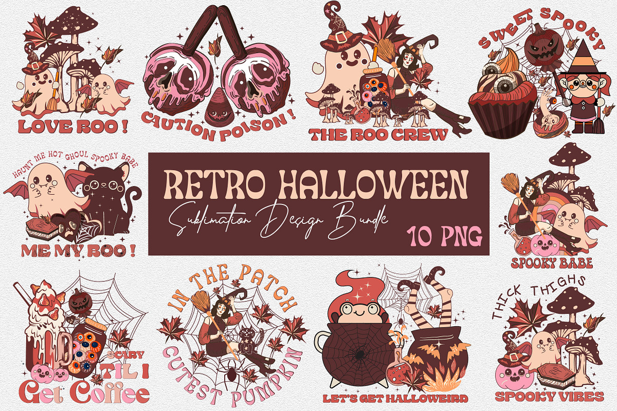 Halloween PNG Sublimation BIG Bundle, a Work Illustration by CreationArt (Photo 5 of 10)