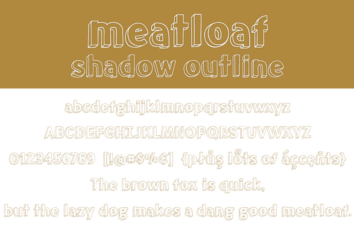 Meatloaf Shadow Outline preview 2