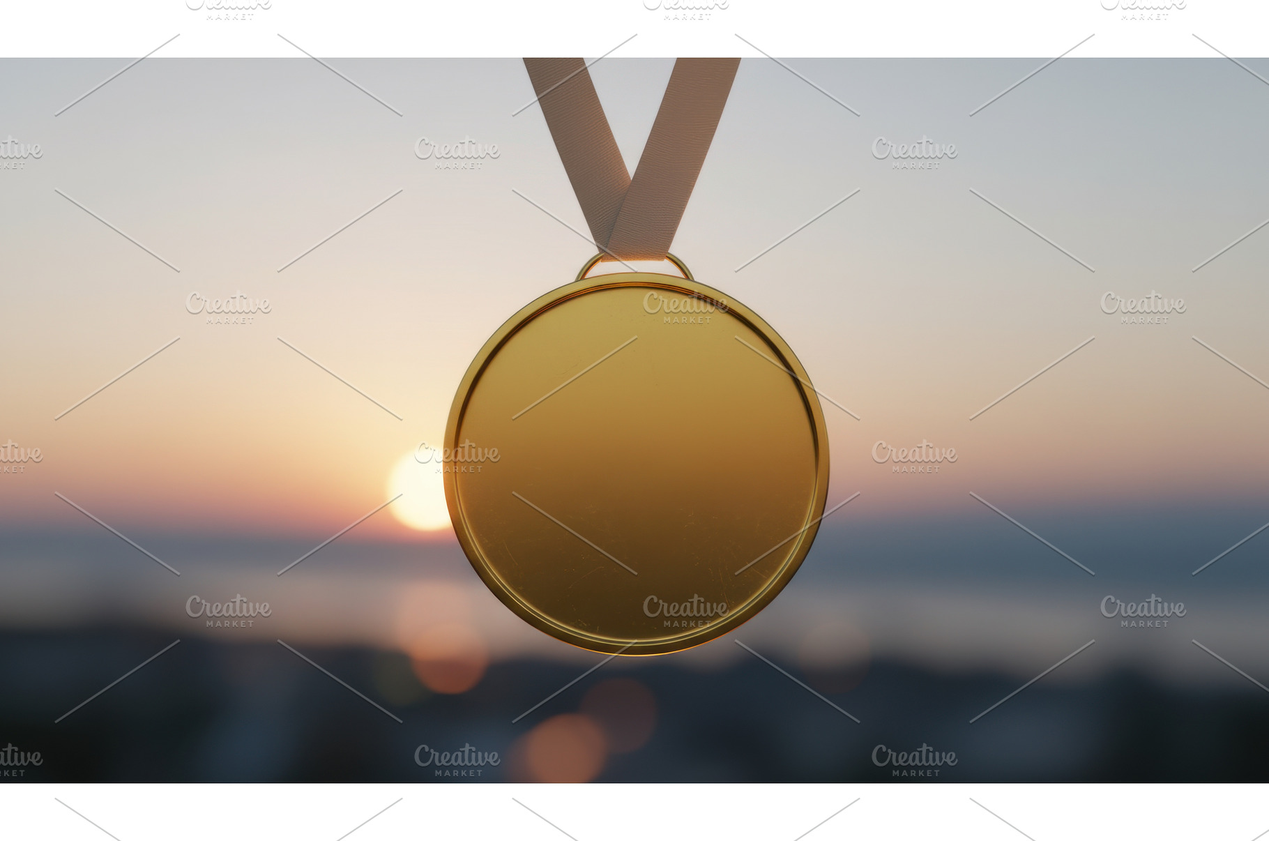 Gold winner medal with white ribbon, a Sports & Recreation Photo by Igor Tichonow