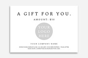 Gift Certificate Template with Logo, a Card Template by DesignStudioTeti (Thumbnail 1 of 4)