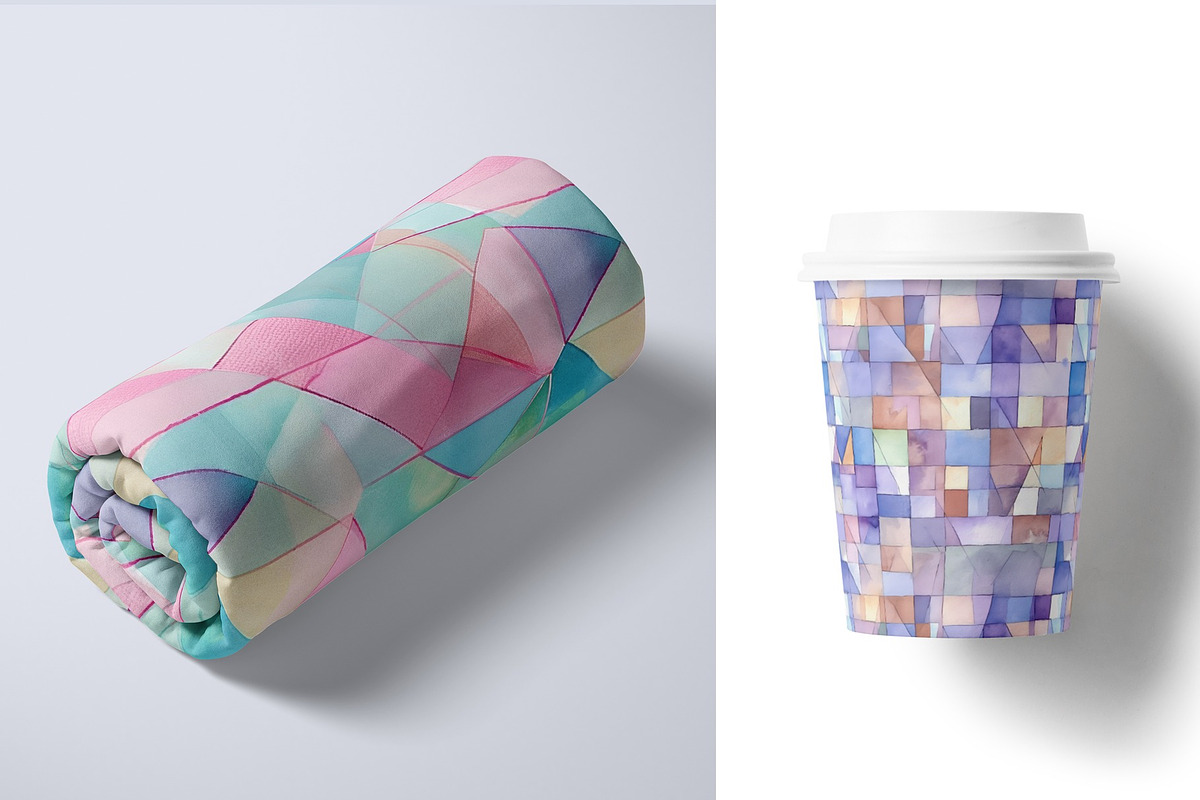 Geometric Mosaic Seamless Patterns, a Pattern Graphic by Ninterints (Photo 7 of 10)