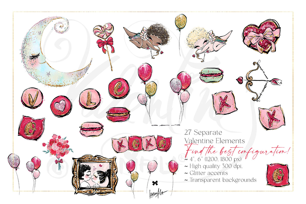 Valentine Love Couples Clipart PNG, a Seasonal Illustration by KaramfilaS (Photo 8 of 12)