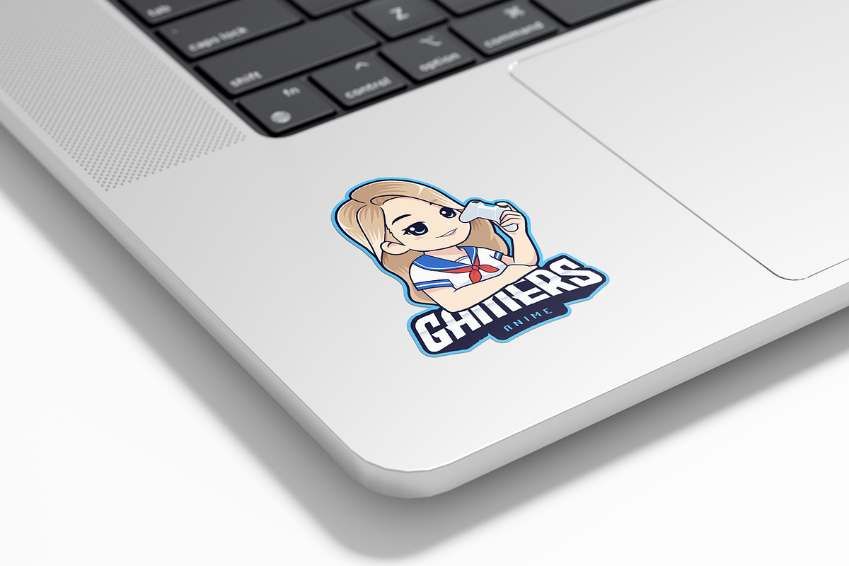 Cute Chibi Anime Gamer Girl Logo, a Branding & Logo Template by tkzgraphic (Photo 2 of 2)