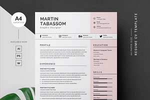 Resume/CV And Business Card Template