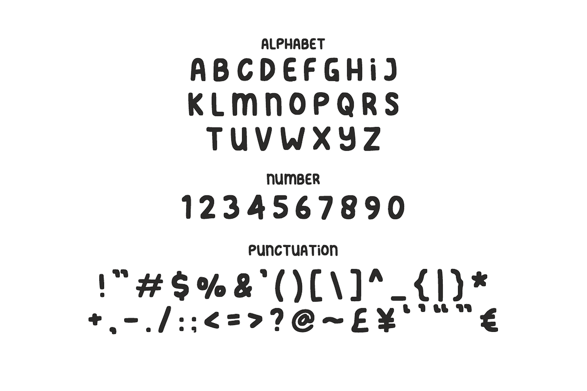 Alphabet Doodle - Kids Display Font, a Handwritten Font by KiddoGlyphs Studio (Photo 4 of 5)