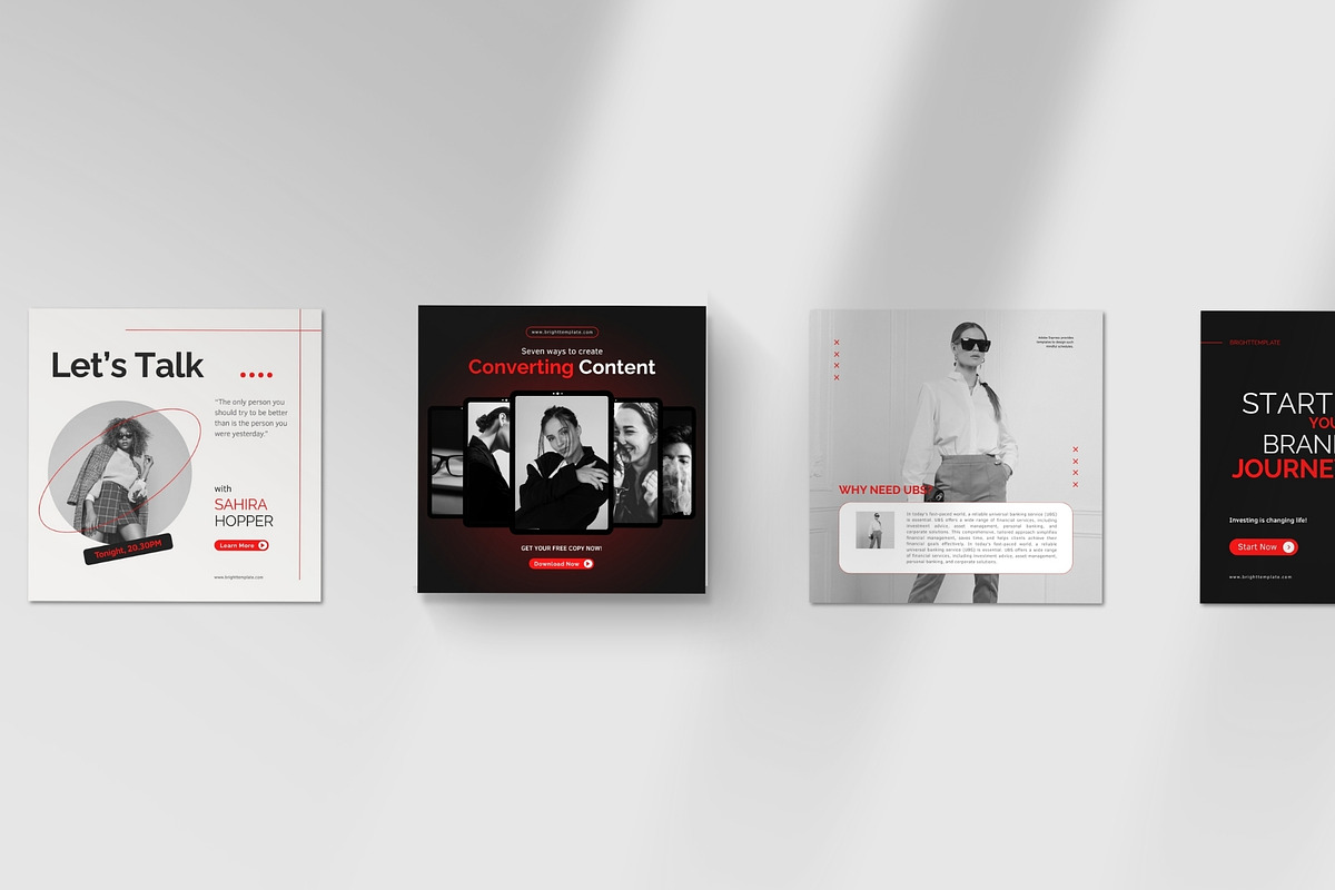 Instagram Templates for Entrepreneur, a Social Media Template by TheBrightGrap (Photo 6 of 18)