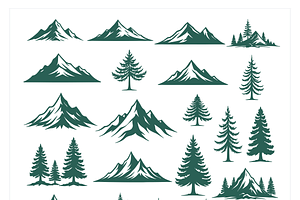 Majestic Mountain Illustrations, a Decorative Illustration by CarWrap design