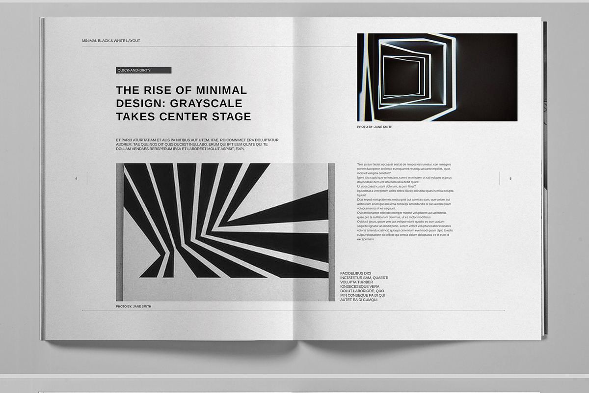 Grayscale Lifestyle Brochure, a Brochure Template by Boris Cupac (Photo 4 of 7)