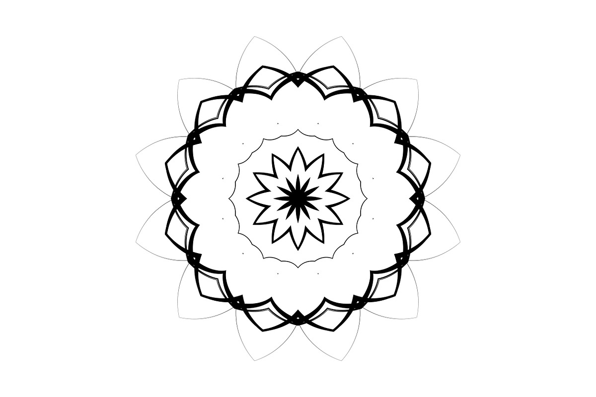 Black White Mandala Illustration Set, a Decorative Illustration by NJ Himel (Photo 96 of 101)