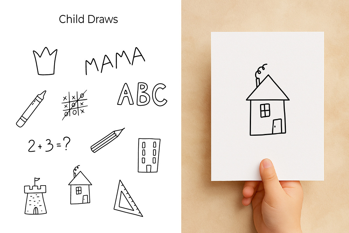 Kids’s Line Doodles, an Illustration by ElenaPlatovaArt (Photo 5 of 9)