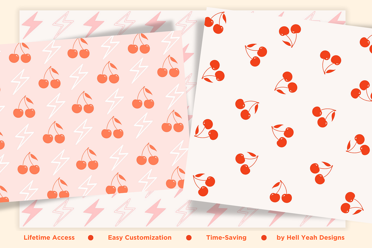 Cherry Wrapping Paper Templates, a Stationery Template by Hell Yeah Designs (Photo 5 of 7)