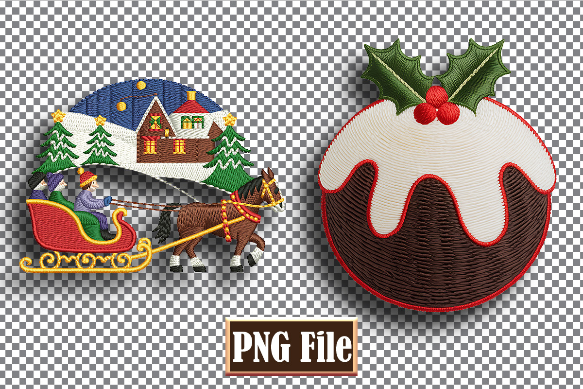 Christmas Embroidery Clipart Bundle, a Seasonal Illustration by protabsorkar11 (Photo 5 of 10)