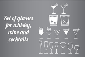 Set flat glasses