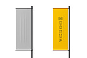 Standing Flag Mockup, a Product Mockup by Designbuys (Thumbnail 1 of 3)