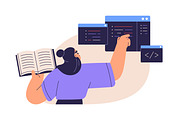 People study set. Students education, an Education Illustration by Good Studio (Thumbnail 10 of 12)