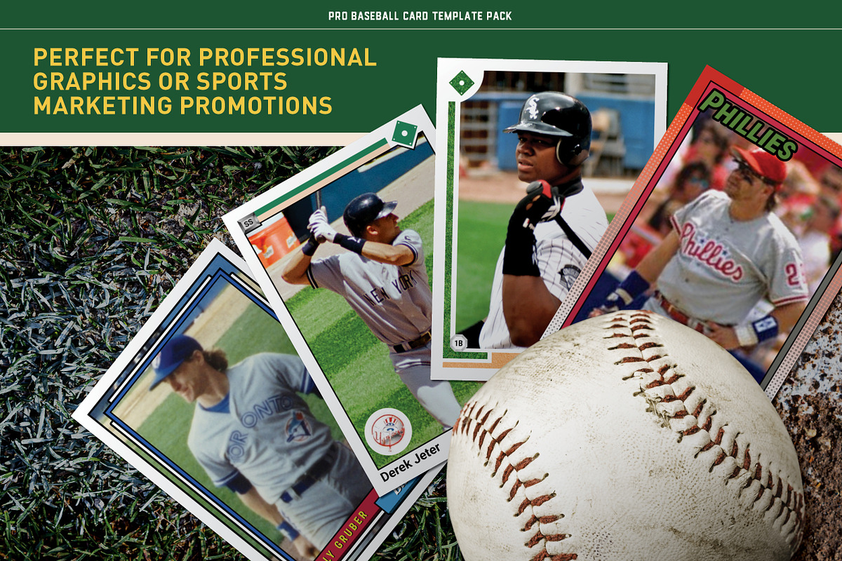 1990's Pro Baseball Card Templates, a Card Template by Chris Weibring (Photo 8 of 11)