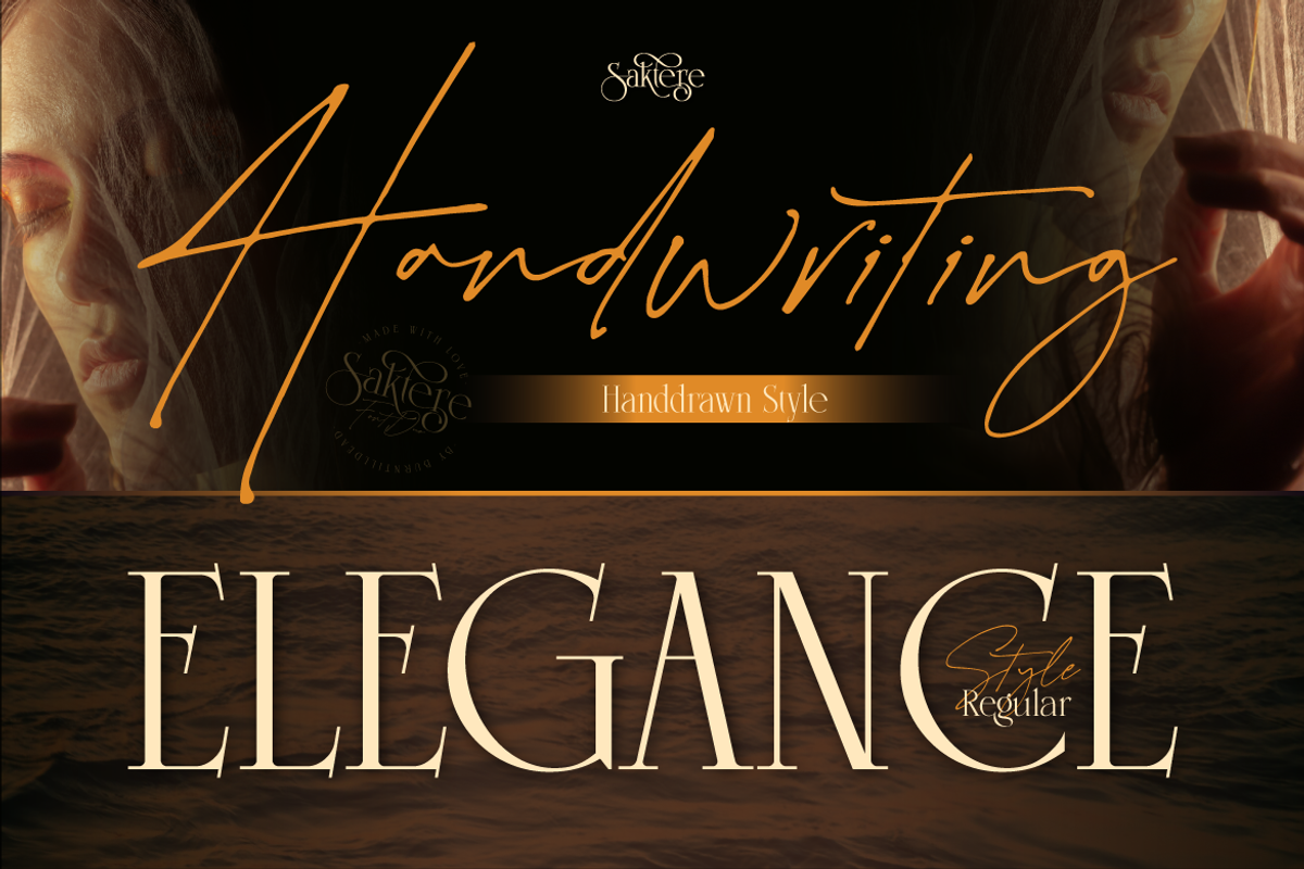 Saktere - Elegant Serif and Script, a Serif Font by Burntilldead (Photo 4 of 12)