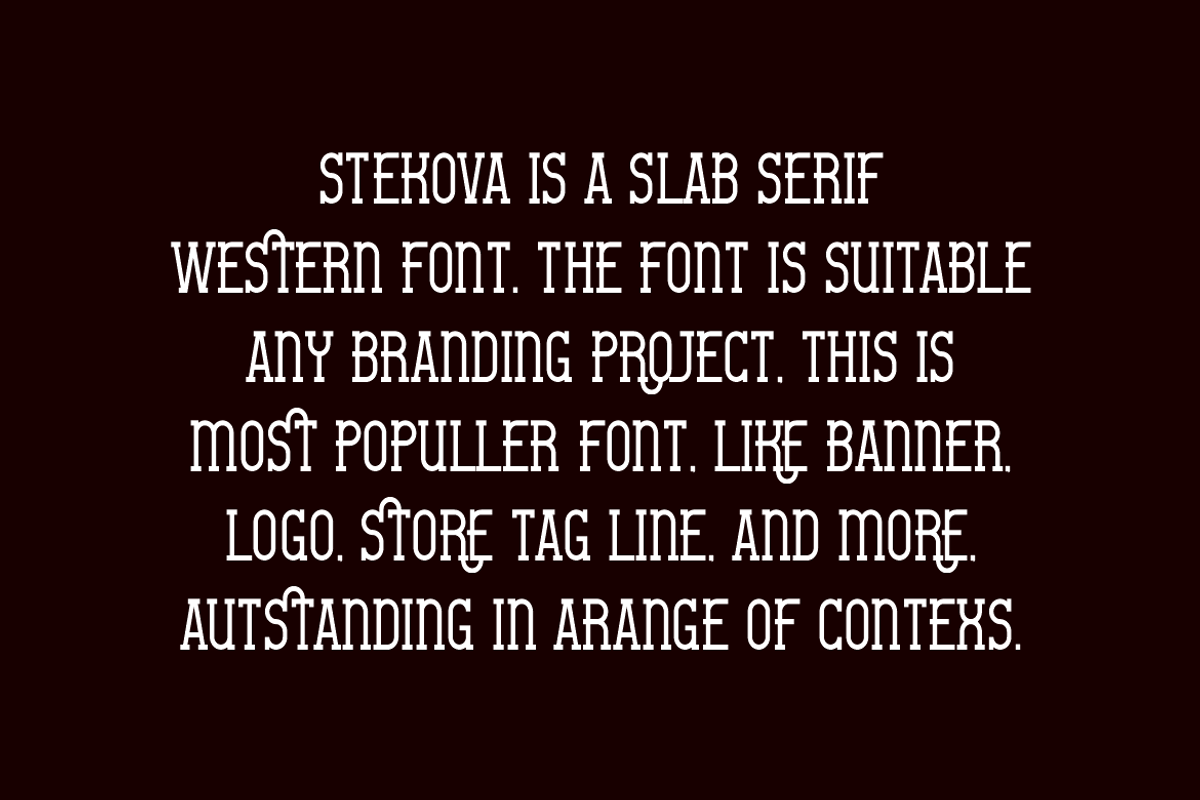 Stekova - Slab Serif Font, a Slab Serif Font by QR Design Studio (Photo 4 of 7)
