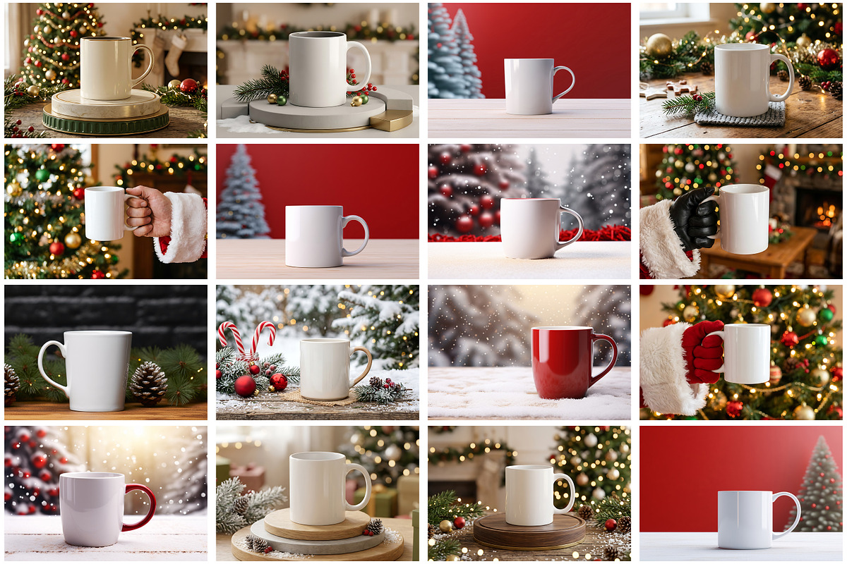 Christmas Mug Mockup, a Merchandise Mockup by Forhadx5 (Photo 2 of 4)