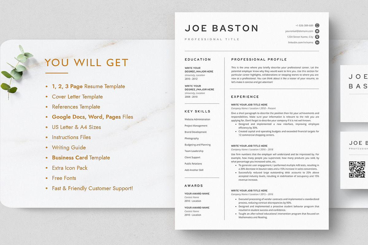 Professional Resume Template, a Resume Template by TheStandOutResume (Photo 10 of 10)