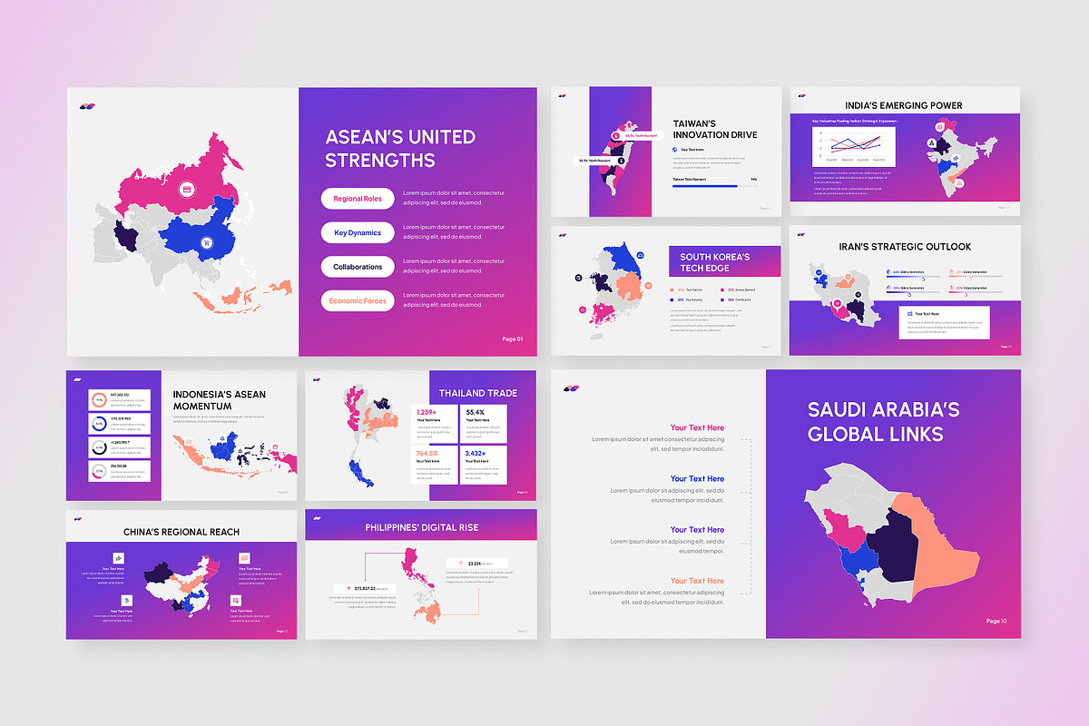 ASEAN World Map Infographic, an Object Graphic by Antstheme (Photo 2 of 2)