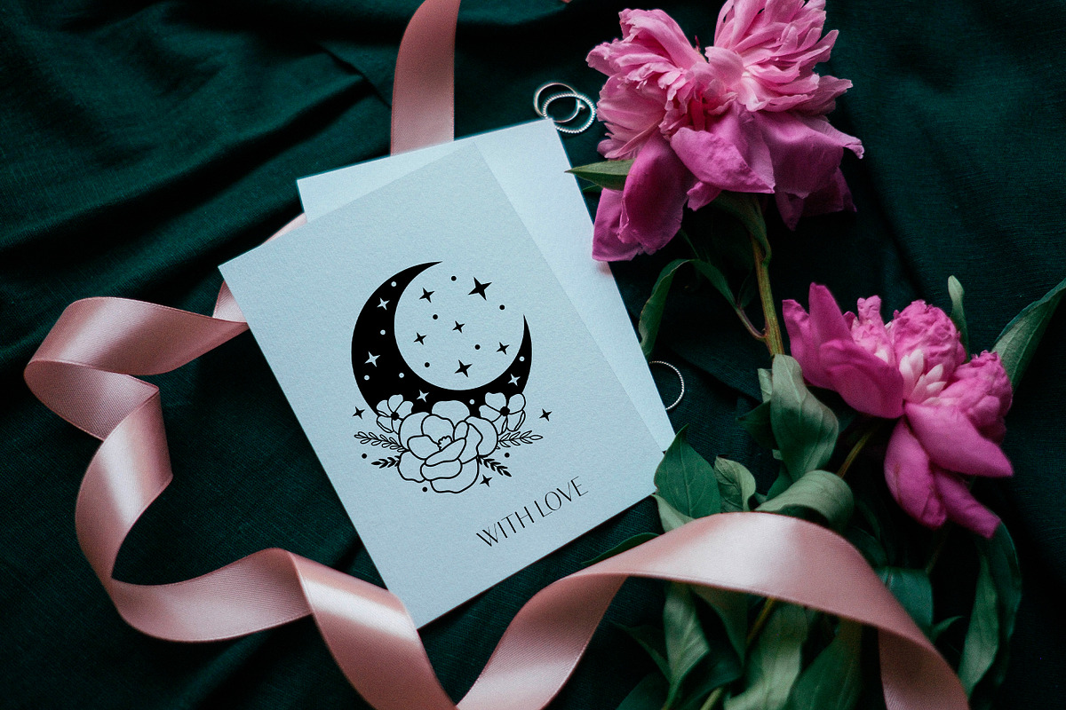 Floral moon & Zodiac Constellations, an Illustration by Art Dari Autumn (Photo 4 of 15)