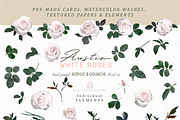 White Austin Roses - Floral Set, a Graphic by SmallHouseBigPony (Thumbnail 6 of 6)
