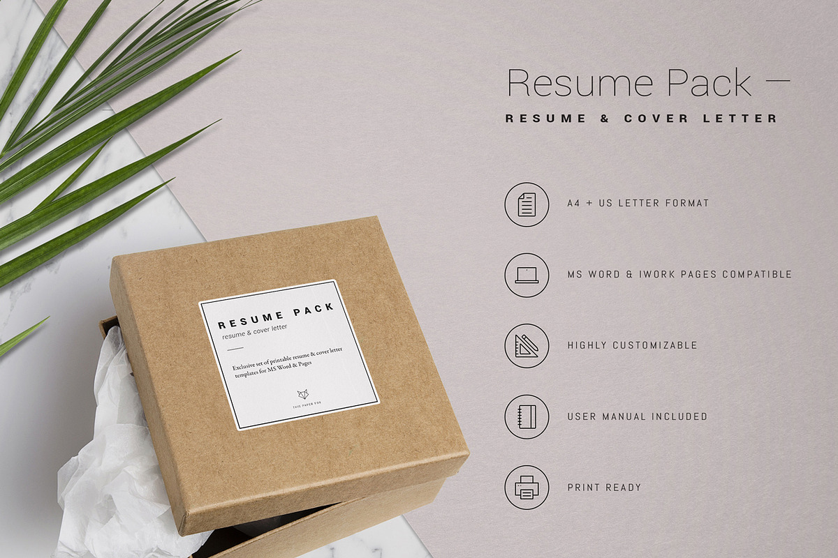 Resume Template 3-Page / Roux, a Resume Template by This Paper Fox (Photo 4 of 4)