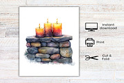Christmas Broken Wall Clipart, an Illustration by Canvas Craft (Thumbnail 7 of 7)