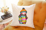 Whimsical Christmas Snowman Clipart, an Illustration by Sublimation Artist (Thumbnail 6 of 6)