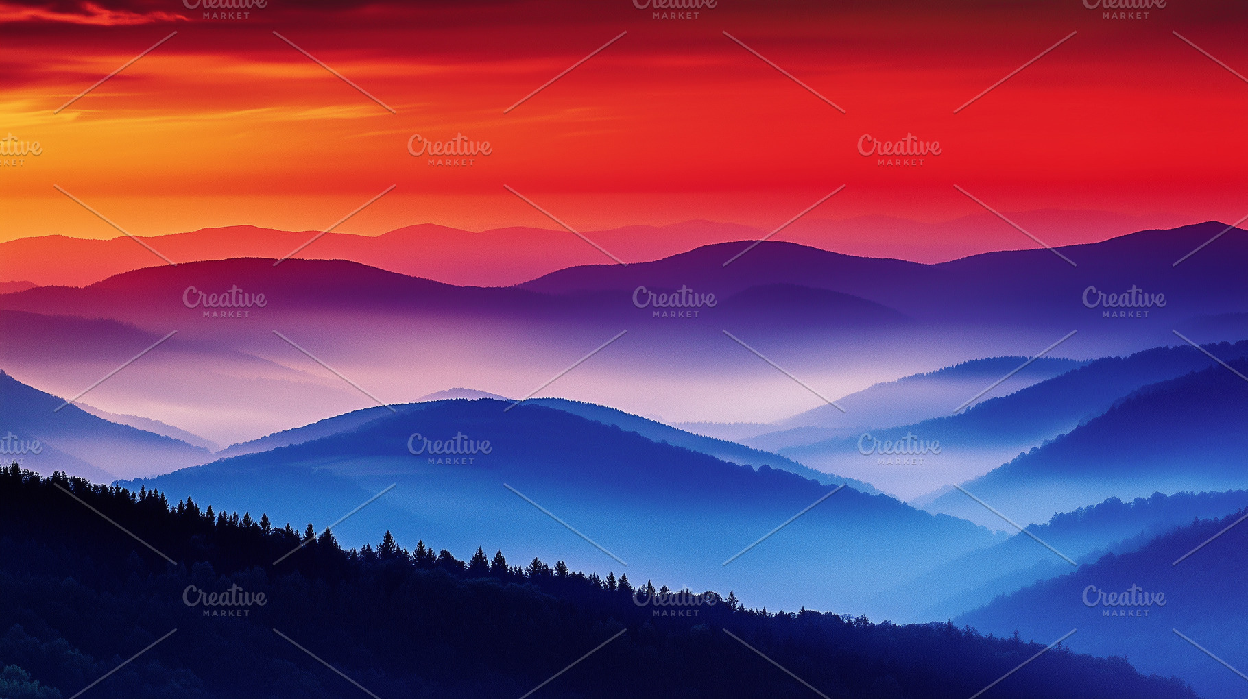 Scenic view of layered mountain hill, a Nature Photo by MistyDay