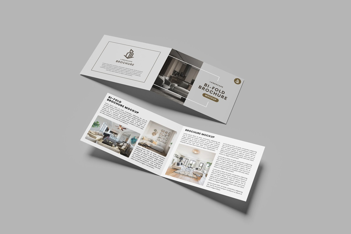 A4 Bi-Fold Brochure Landscape Mockup, an Advertising Mockup by GraphicWindow (Photo 5 of 7)