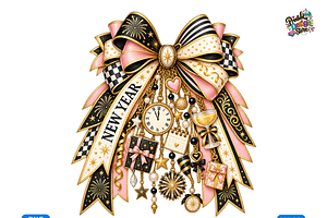 Luxurious New Year Bow Charm Cascade