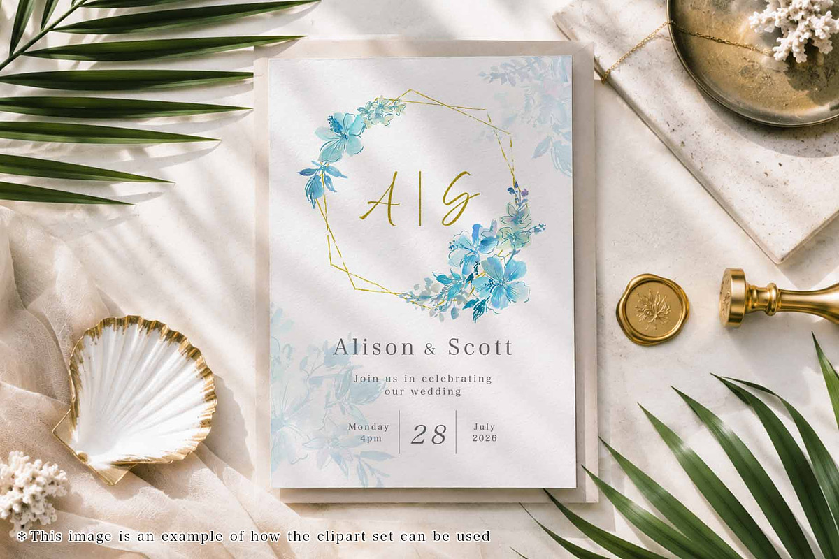 Watercolor Tropical floral set, an Object Graphic by Sawango Designs (Photo 7 of 10)