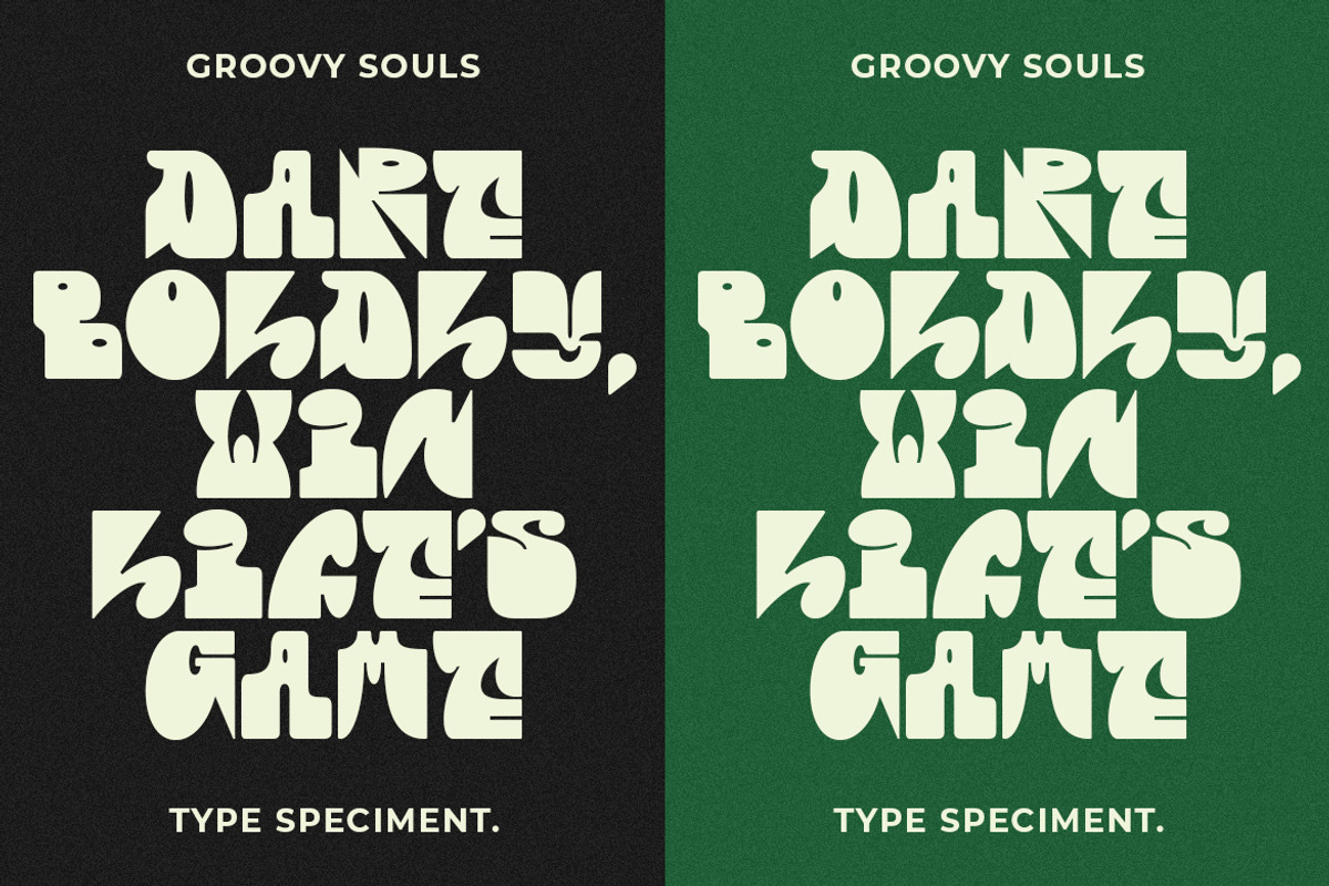 Groovy Souls - Retro Display Font, a Font by GroovyFontCo (Photo 5 of 7)